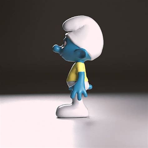 3d Snappy Smurfs Model Smurfs 3d Character Cartoon