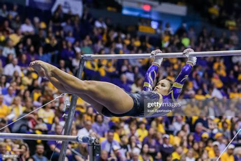 lsu tigers sarah finnegan scores a 9 925 on bars during the meet news photo getty images