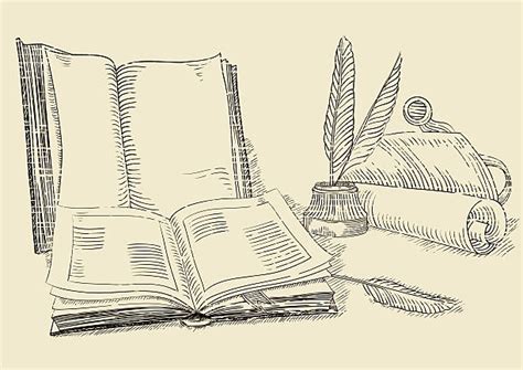 Vectores De Antiguo Libro Abierto Con Páginas En Blanco Ilustración