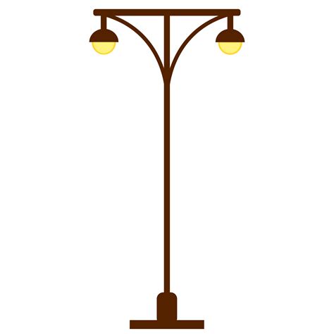 Clipart Street Lamp Post Light Post Two Lights