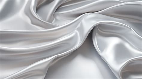 Gleaming Silver Silk Fabric Texture Background Silk Fabric Silk