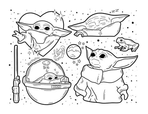 Baby Yoda 8 Coloring Page Free Printable Coloring Pages For Kids