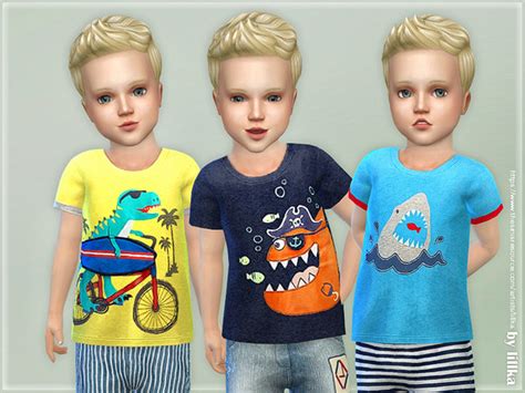T Shirt Toddler Boys P03 By Lillka At Tsr Sims 4 Updates