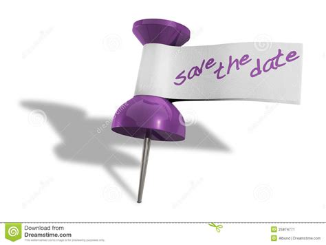 Save The Date Thumbtack Stock Image Image Of Meeting 25874771