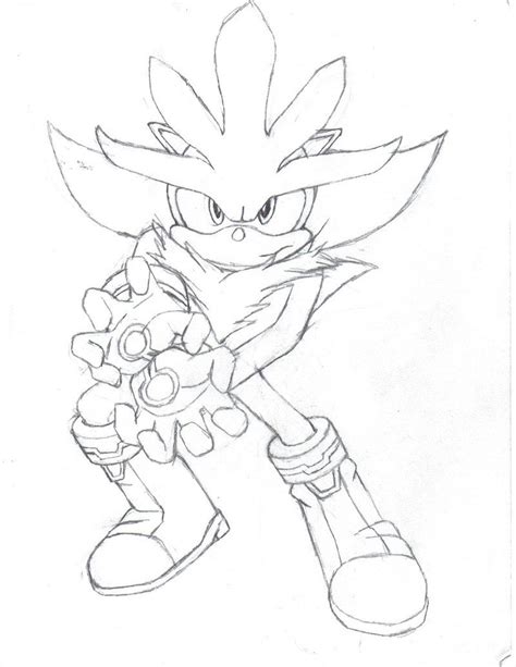 Super Silver The Hedgehog Coloring Pages Coloring Pages