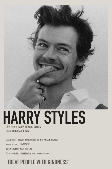 Harry Styles In 2021 Harry Styles Poster Movie Posters Minimalist