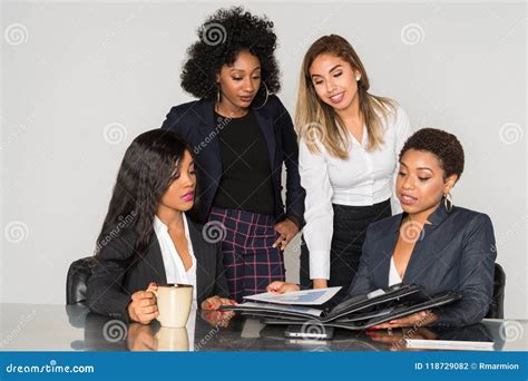 Group Of Minority Businesswomen Stock Photo Image Of Conference