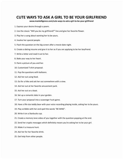 20 Ways To Ask A Girl To Be Your Girlfriend Easy Cute Unique