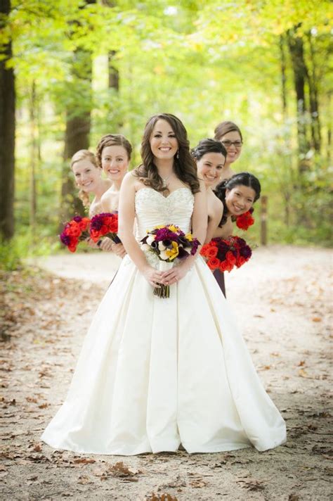 Fall Wedding Photography Nature Bride And Bridesmaids