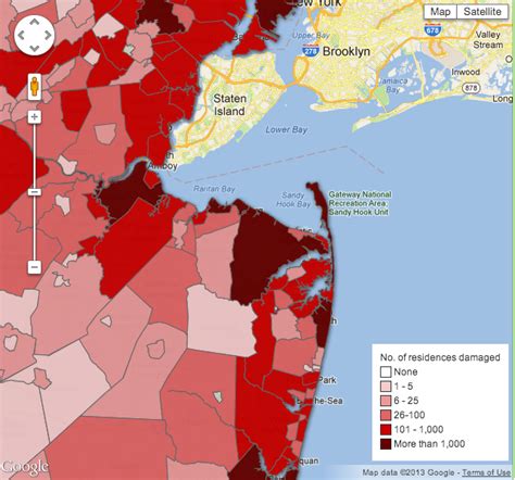Hurricane Sandy Destruction Map