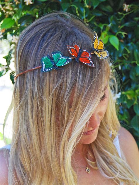 Crown Of Butterflies Hair Accessory Butterfly Halo Wedding Hair 2500