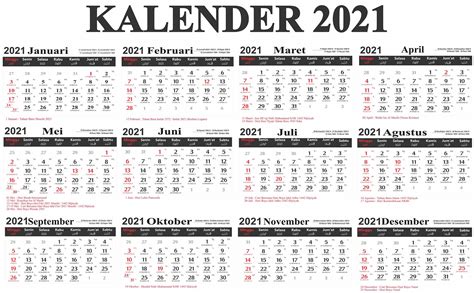 Download Kalender Tahun 2021 Lengkap Images