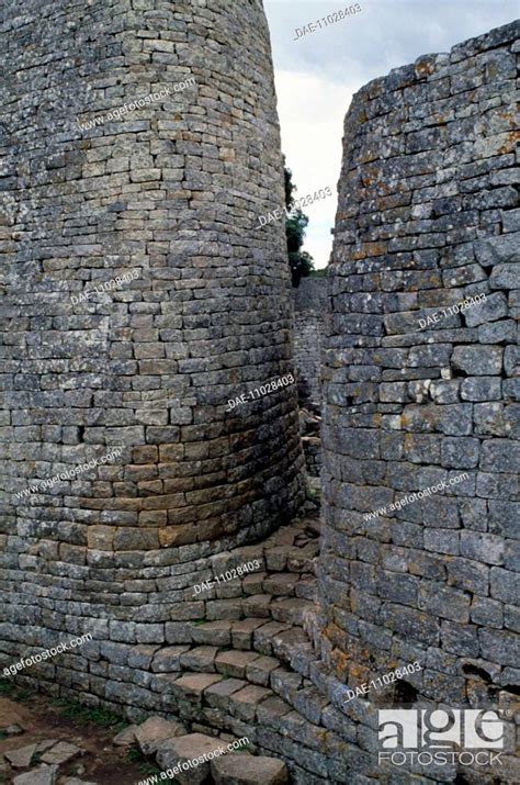 Conical Tower On The Great Enclosure Great Zimbabwe Unesco World