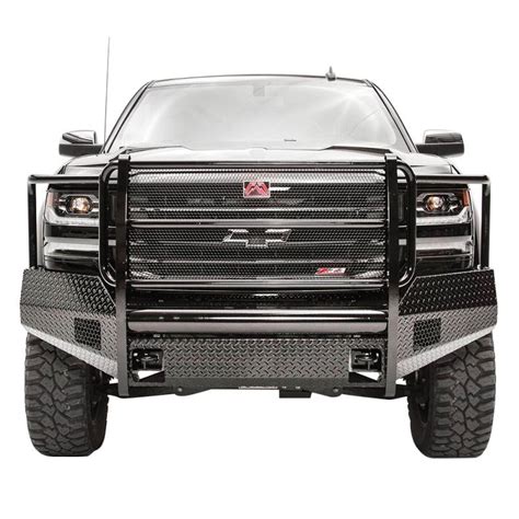 Fab Fours Cs16 K3860 1 Black Steel Front Bumper With Grille Guard For