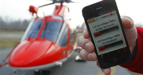 Rega Notfall App Schon über Eine Million Mal Heruntergeladen