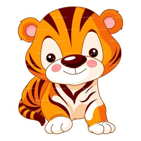 Clipart Cute Baby Tiger Royalty Free Vector Design Obrazki
