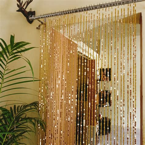 Beads Curtain Beaded Curtain Golden Beads Curtain Golden Curtain String Curtain Glass Beads