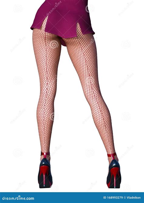Long Slender Sexy Legs Woman Short Skirt Stockings
