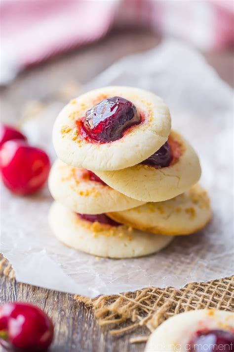 Cherry Cheesecake Thumbprint Cookies So Soft And Pillow Y