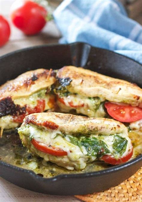 An Easy One Skillet Dish Using Chicken Breasts Pesto Tomato