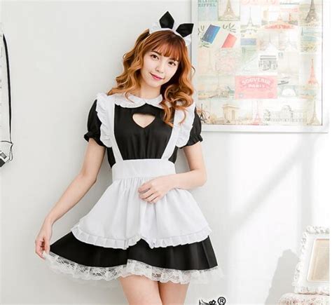 Complete Neko Cat French Maid Outfit Cosplay Costume Kawaii Babe