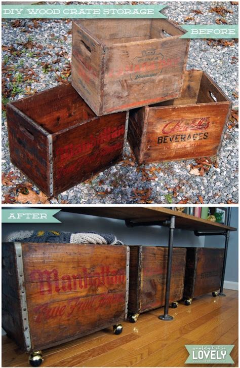 Wouldnt It Be Lovely Diy Vintage Rolling Wood Crates