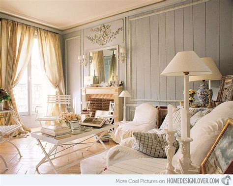 Distressed Yet Pretty White Shabby Chic Living Rooms