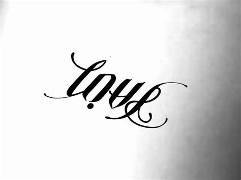 Love Pain Ambigram Temporary Tattoo