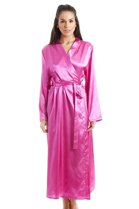 Womens Pink Luxury Satin Dressing Gown