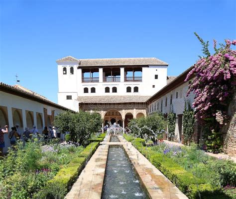 Alhambra Palace Medieval Moorish Castle In Granada Andalusia Spain Editorial Photography