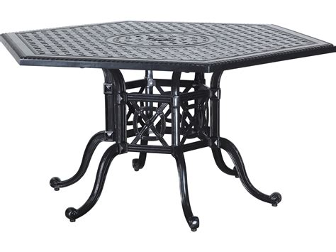 I turned my rusty old patio table into a piece of colorful art i can enjoy with my morning coffee. Gensun Grand Terrace Cast Aluminum 61 Hexagon Dining Table ...
