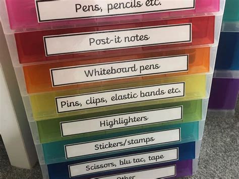 Mini Rainbow Drawer Labels Teaching Resources