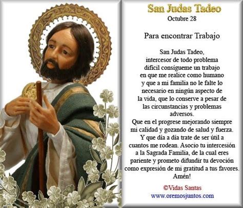 Oraci N Para San Judas Tadeo Para El Trabajo
