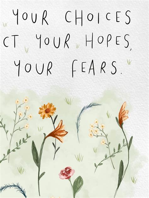 Choices Reflect Your Hopes Not Fears Art Print Poster Quote Etsy