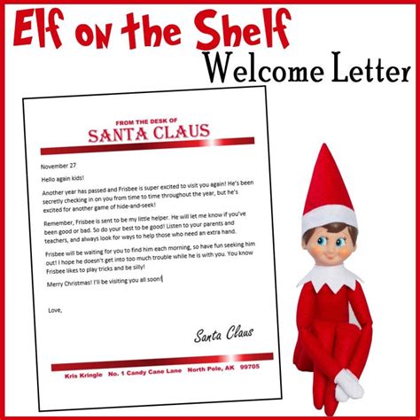 Editable Elf On The Shelf Letter Template