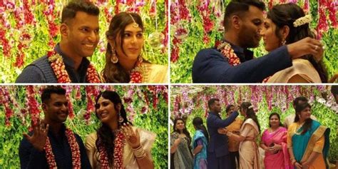 Actor Vishal And Anisha Reddy Engagement First Photos Of The Couple