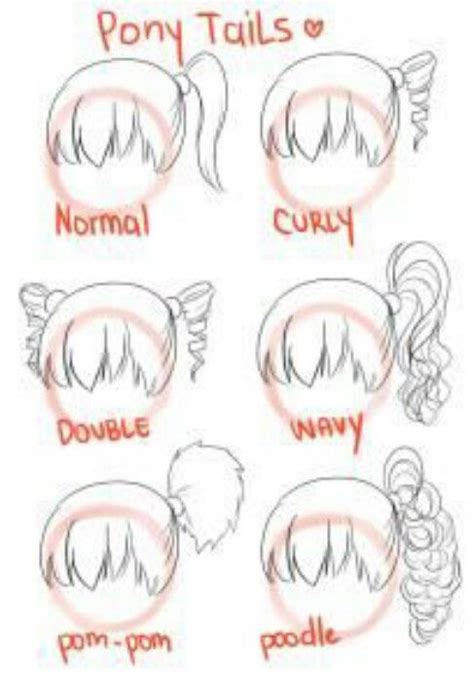 Pony Tails To Draw Ponytail Drawing How To Draw Hair Cute Drawings