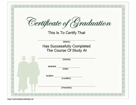 40 Graduation Certificate Templates And Diplomas Printable Templates