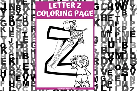 Letter Z Coloring Page Free Printable For Preschoolers