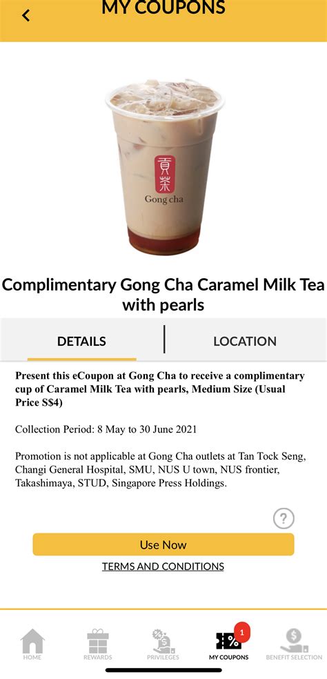 Free Gong Cha Caramel Milk Tea With Pearls For Maybank Cardmembers From