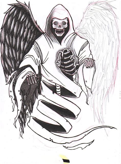 Angel Of Death Tattoo Drawing Tattoos Book 65000