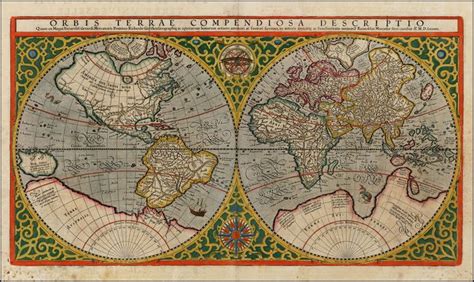 Rumold Mercator Orbis Terrae Compendiosa Descriptio Quam Ex Magna