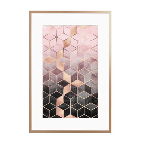 Purchase The Pink Grey Gradient Cubes As A Poster At Artboxone