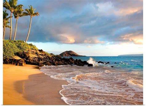 Hawaii Maui Makena Secret Beach At Sunset Poster