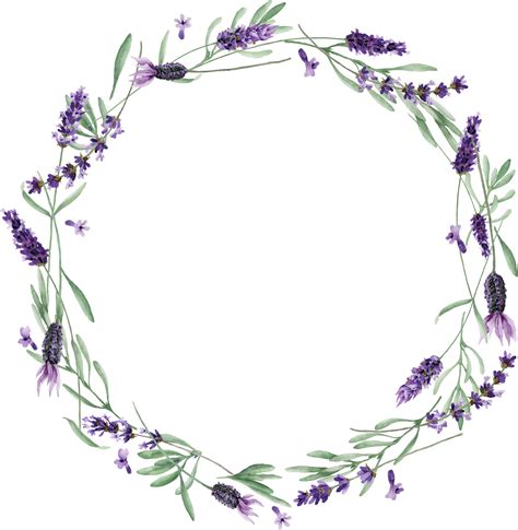 Lavendar Wreath Transparent Png Download Lavender Clip Art Library