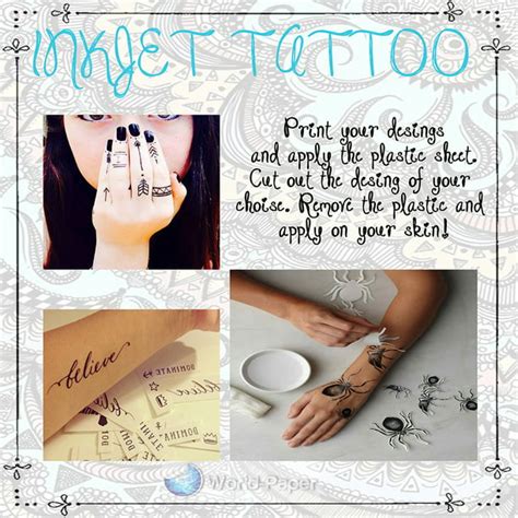 Inkjet Printable Temporary Tattoo Paper Get What You Need For Free