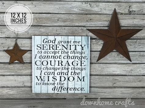 God Grant Me Serenity 4 Styles Wooden Prayer Sign Courage Etsy