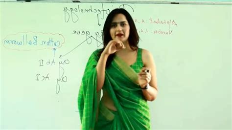 Hot Sexy Teacher Big Deep Navel Slips In Sleeveless Saree Mkv