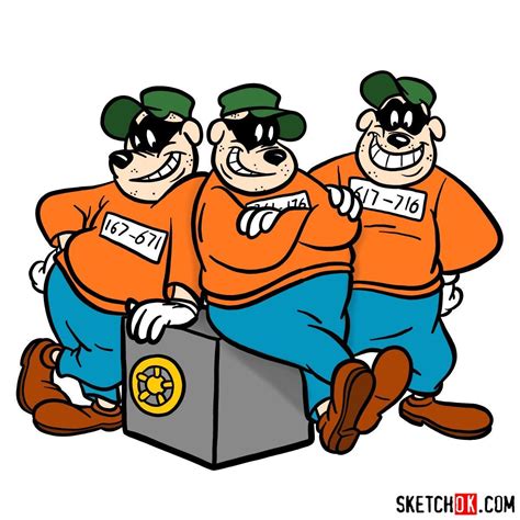 How To Draw The Beagle Boys Classic Cartoon Characters Classic