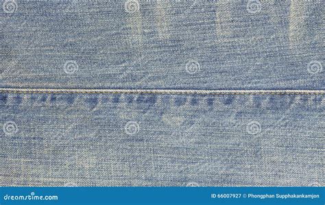 The Closeup Of Denim Jeans Texture With Seams Stock Image Image Of